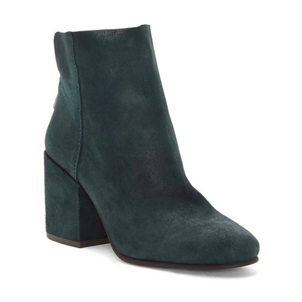 Lucky Brand Ravynn Suede Blocked Heel Ankle Booties Size 8.5M